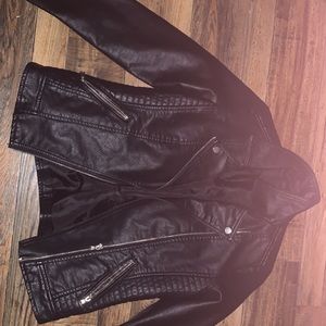 Art class black leather jacket women/girls
